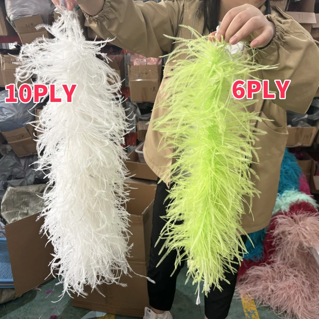 

Customize 50CM 1M 2M Ostrich Feathers Boa Scarf Colored Ostrich Boa Fluffy Feather Trims for Clothig Sewing Wedding Dress Decor