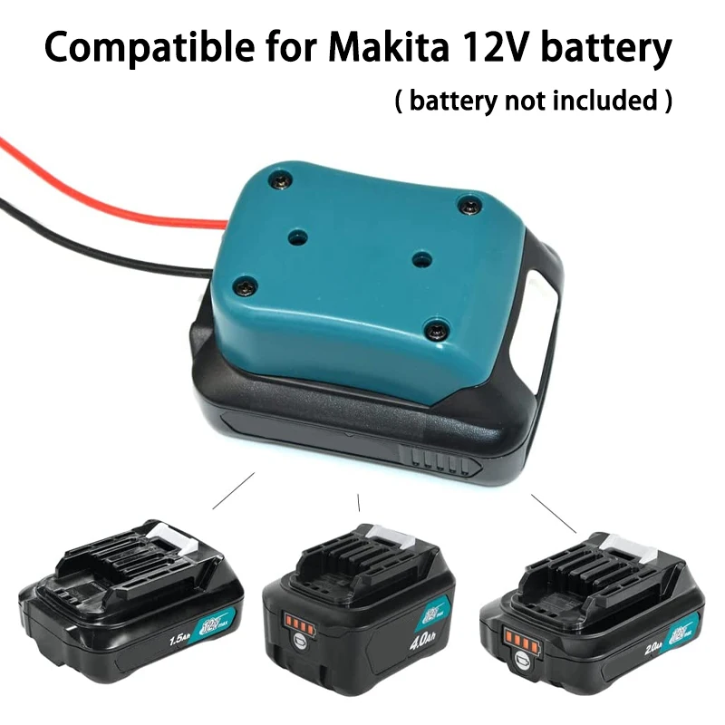 Imagem -02 - Adaptador de Bateria para Makita 10.8v12v Li-ion Bateria Rodas de Energia Adaptador Faça Você Mesmo Conector de Alimentação para Makita 12v com 14 Fios Awg