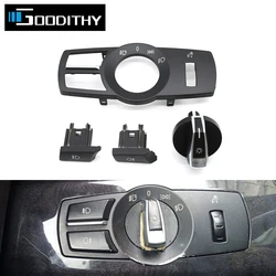 Coperchio del pannello di controllo del faro del pulsante di rotazione dell'interruttore del faro interno dell'auto per BMW 5 6 7 serie X3 X4 F10 F11 F07 F06 F01 F25
