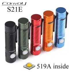 Flashlight Convoy S21E with 519A Linterna Led 21700 Flash Light High Power Torch Camping Lamp Work Light Type-c Charging Port