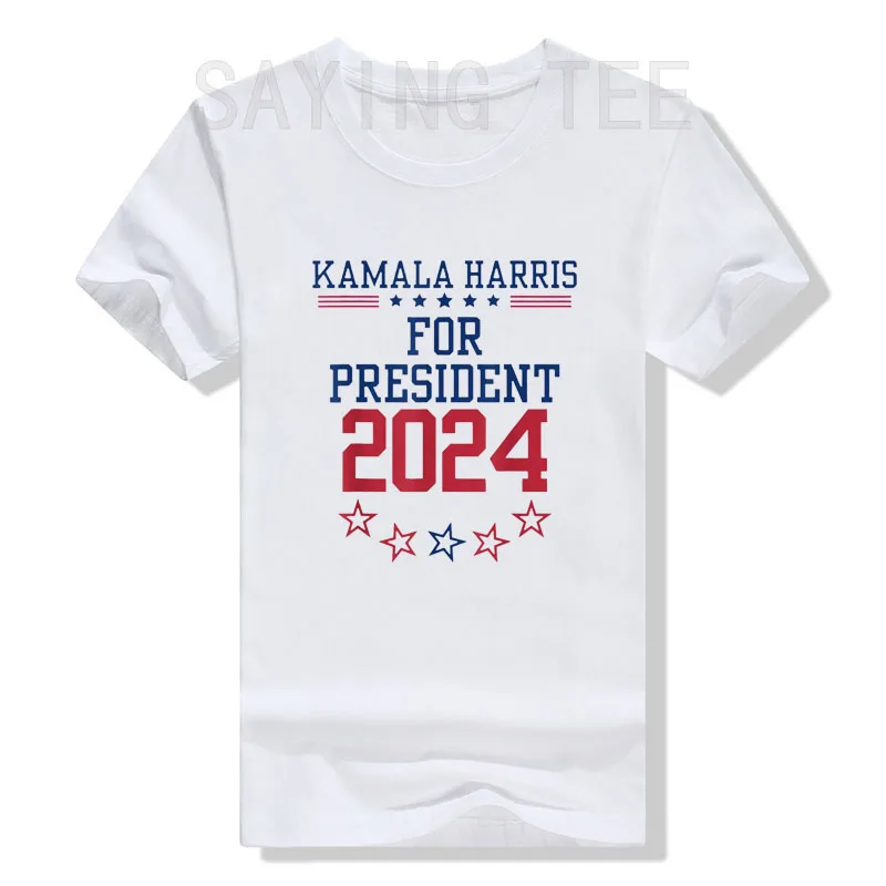 Kamala Harris for President 2024 T-Shirt Women's Fashion Feminine Campaign Tee Short Sleeve Letters Printed Graphic Saying Tops