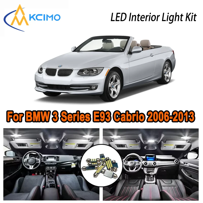 

For BMW 3 Series E93 Cabrio 2006-2013 2007 2008 2009 2010 LED Interior Dome Map Trunk Light Kit Car Led Lamps Canbus No Error