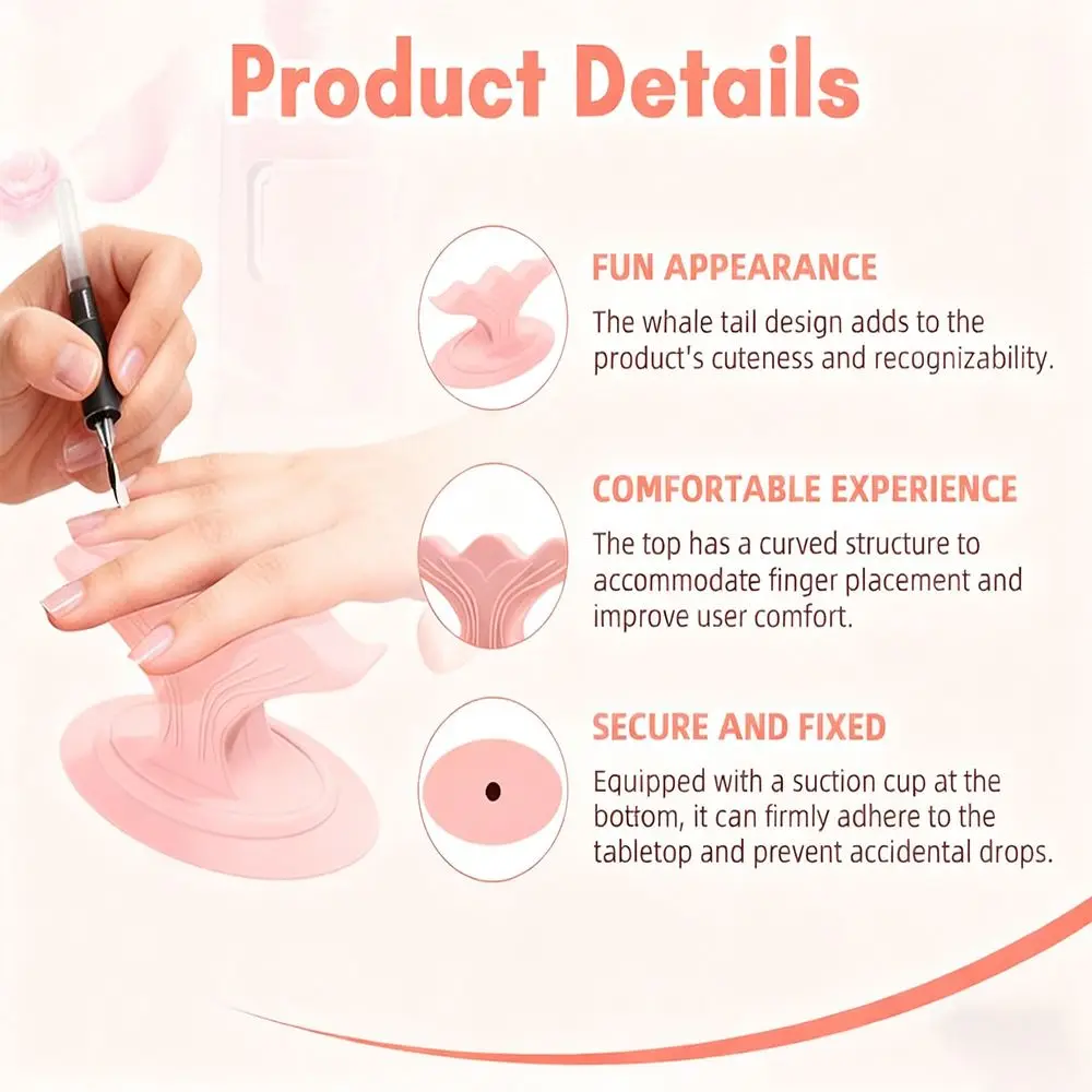 Soft Silicone Manicure Finger Support Stand Non-slip Portable Nail Art Finger Pad Nail Art Finger Holder Finger Fixing Tool