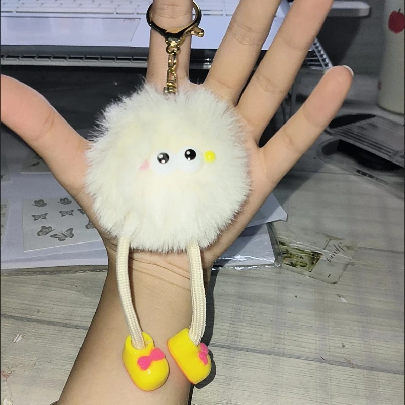 ألعاب من القطيفة لطيف قضاعة الأرنب الفراء سيقان طويلة كرات الفحم الصغيرة سلاسل المفاتيح سيارة أفخم حقائب الظهر زينة معلقة الهدايا اللعب