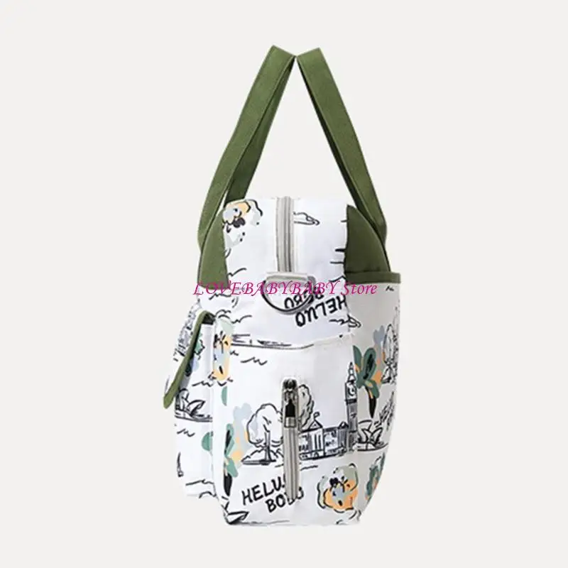 حقيبة سفر متعددة الاستخدامات مع أحزمة كتف مريحة حقيبة الأمومة الأنيقة 4XBC