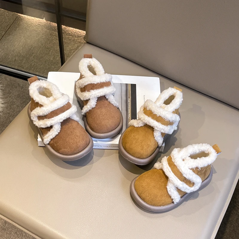 

Children's cotton shoes 2025 winter fashion casual warm shoes Winter design sense snow boots