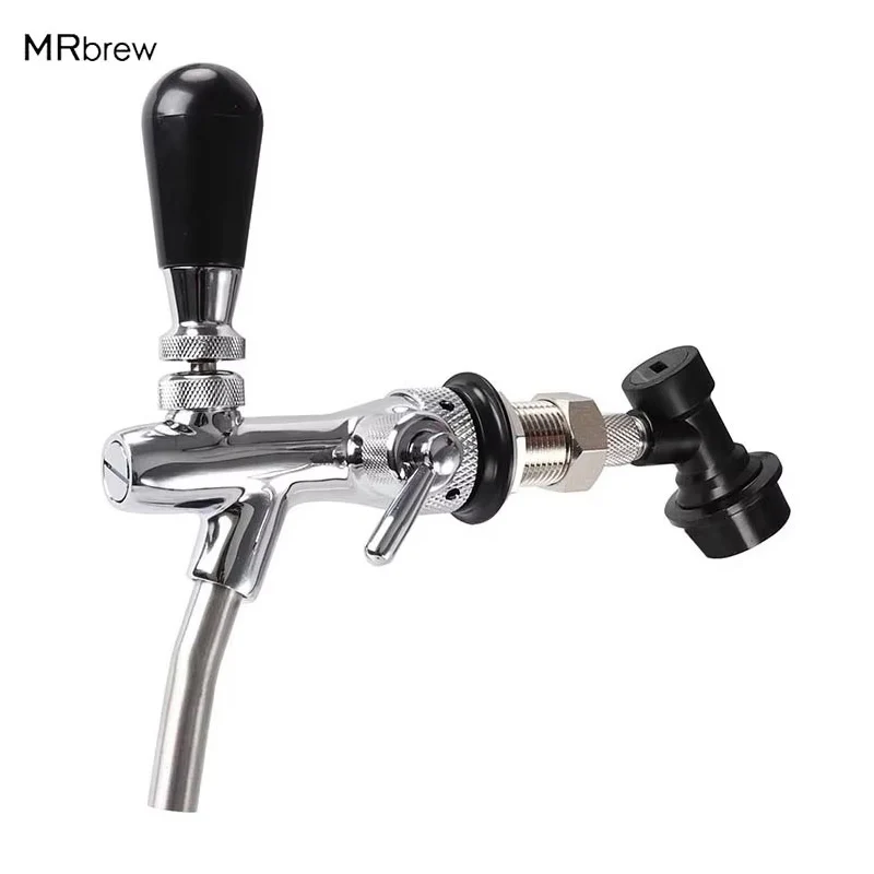 Beer Faucet Adjustable Beer Tap With Liquid Ball Lock Disconnect Beer Dispenser Wall Fridge Install Beer Keg Tap For Homebrew