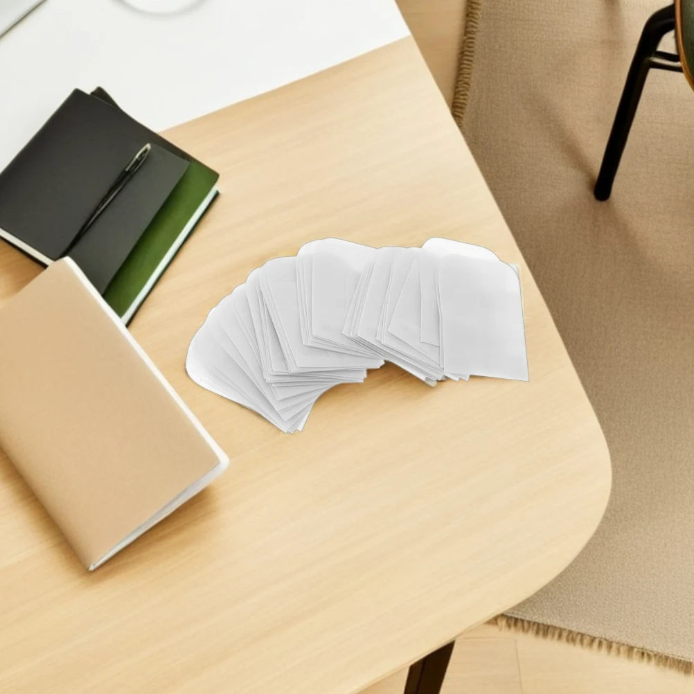

60Pcs High Transparency Envelopes Mini Jewelry Pouches For Craft Projects Stamp Ticket Storage Paper Bags 5x5cm