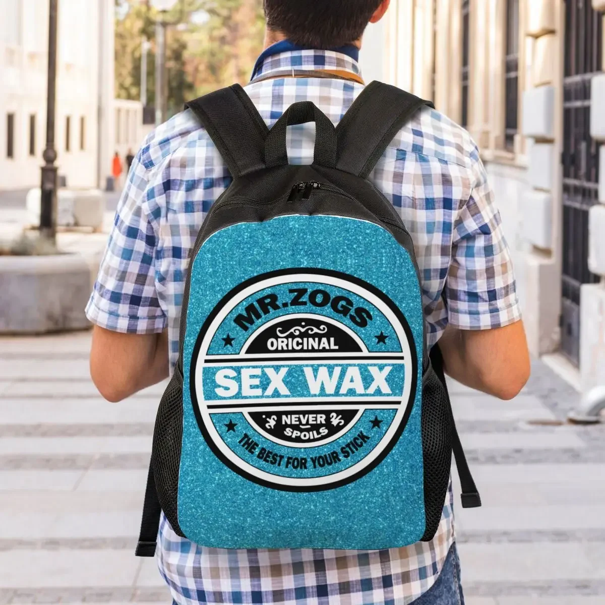 Personalized Mr Zogs Sex Wax Backpack Men Women Fashion Bookbag for School College Surfing Surf Gift Bags