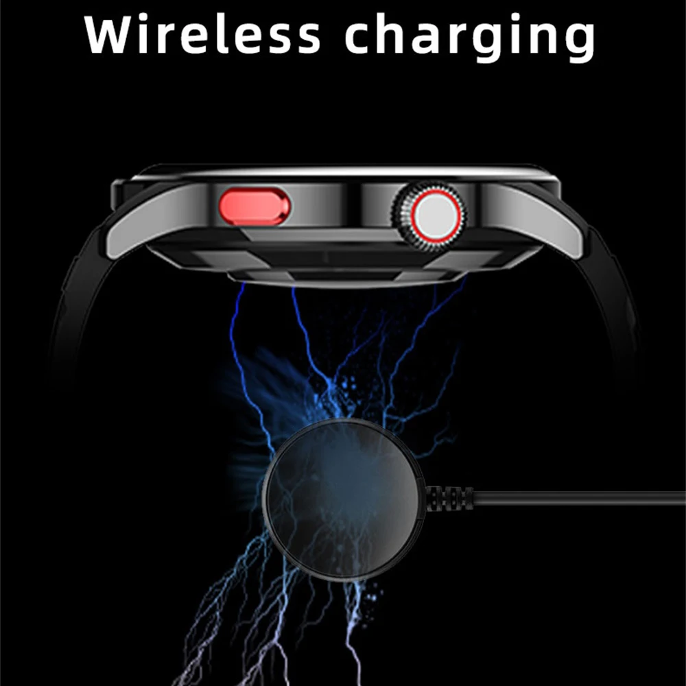 1.6 "2.5D inteligentny zegarek z ekranem łuku bezprzewodowe ładowanie obrotowa korona wodoodporny NFC sport tętno mężczyźni muzyka inteligentny zegarek Waterpro