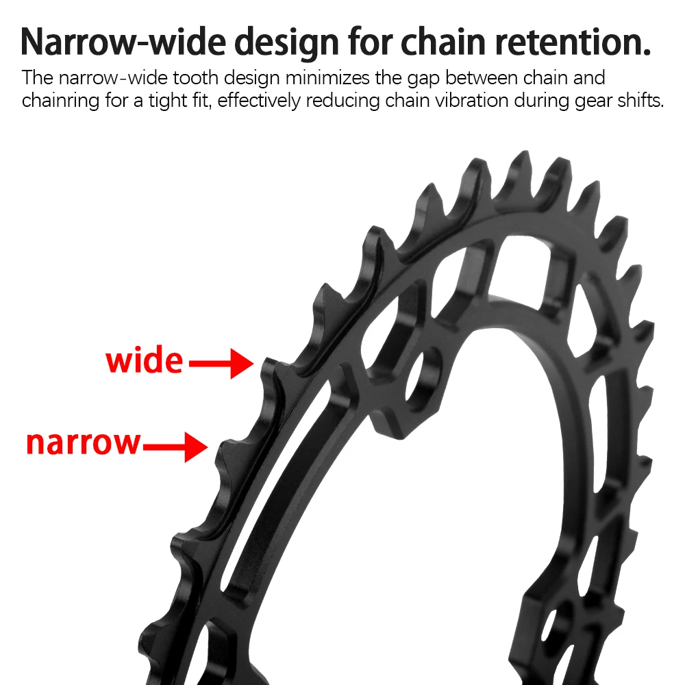 WUZEI 96BCD MTB Chainring 32T 34T 36T 38T 40T Mountain Bicycle Chainwheel BCD 96 Bike Crown for Shimano MT510 M5100 U6000 M7000 view 4