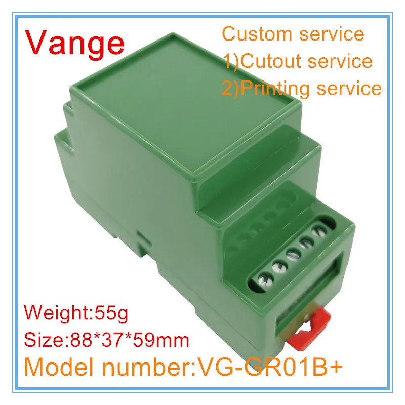 Vange din rail junction box 88*37*59mm ABS plastic project box terminal block enclosure