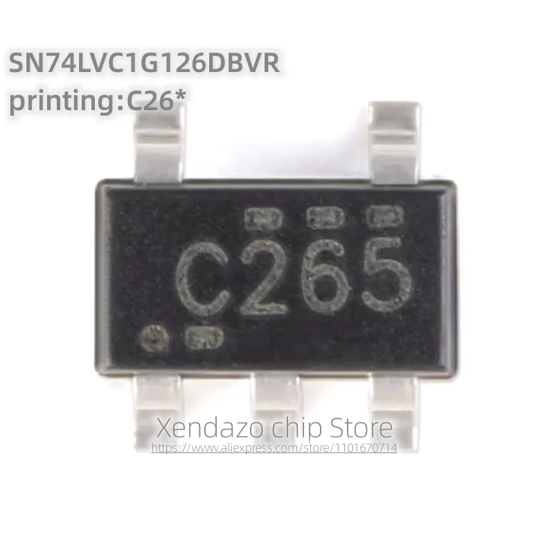 10pcs/lot SN74LVC1G126DBVR printing C26* C265 SOT-23-5 package Original genuine Tri state output single bus buffer chip