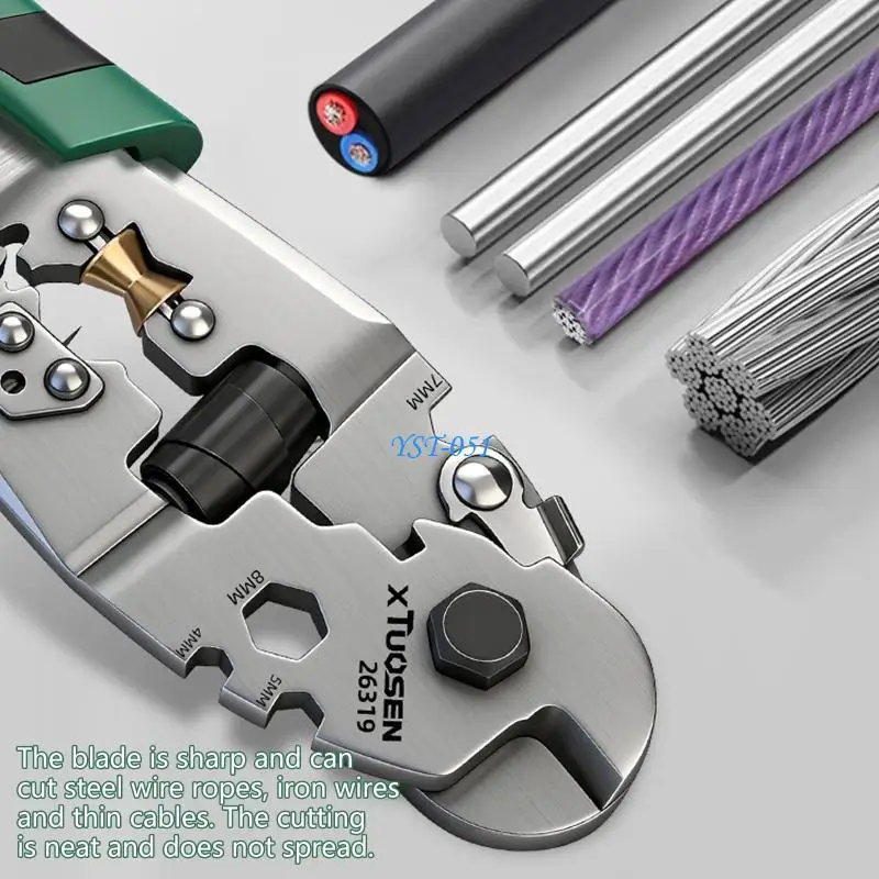 E15A 8 Inches Carbon Steel Rope Cutter Wire Rope Shear With Spring Loaded Handle