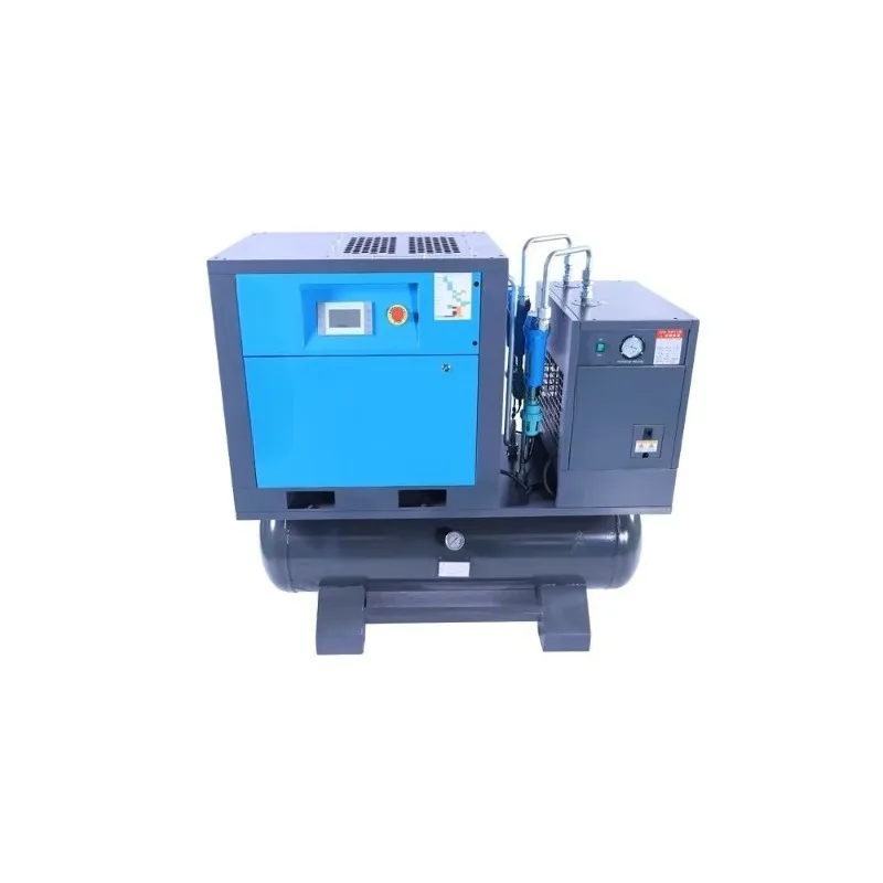 Hight Quality 300 L 600 L Industrial Electric Rotary Screw air Compressor Integrated 3 in 1 air Compressor Combined air Dryer