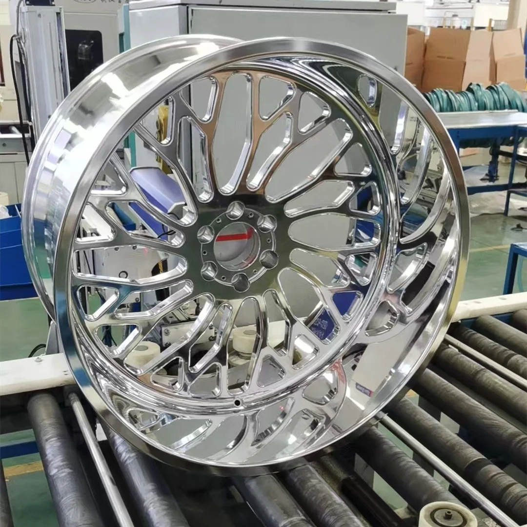 24 26 28 Inch 8x165.1 Dot Forged Polished Silver Wheels Deep Dish H Spoke Rims for Ram 2500 Silverado 1500 for Ram 1500 Wheels