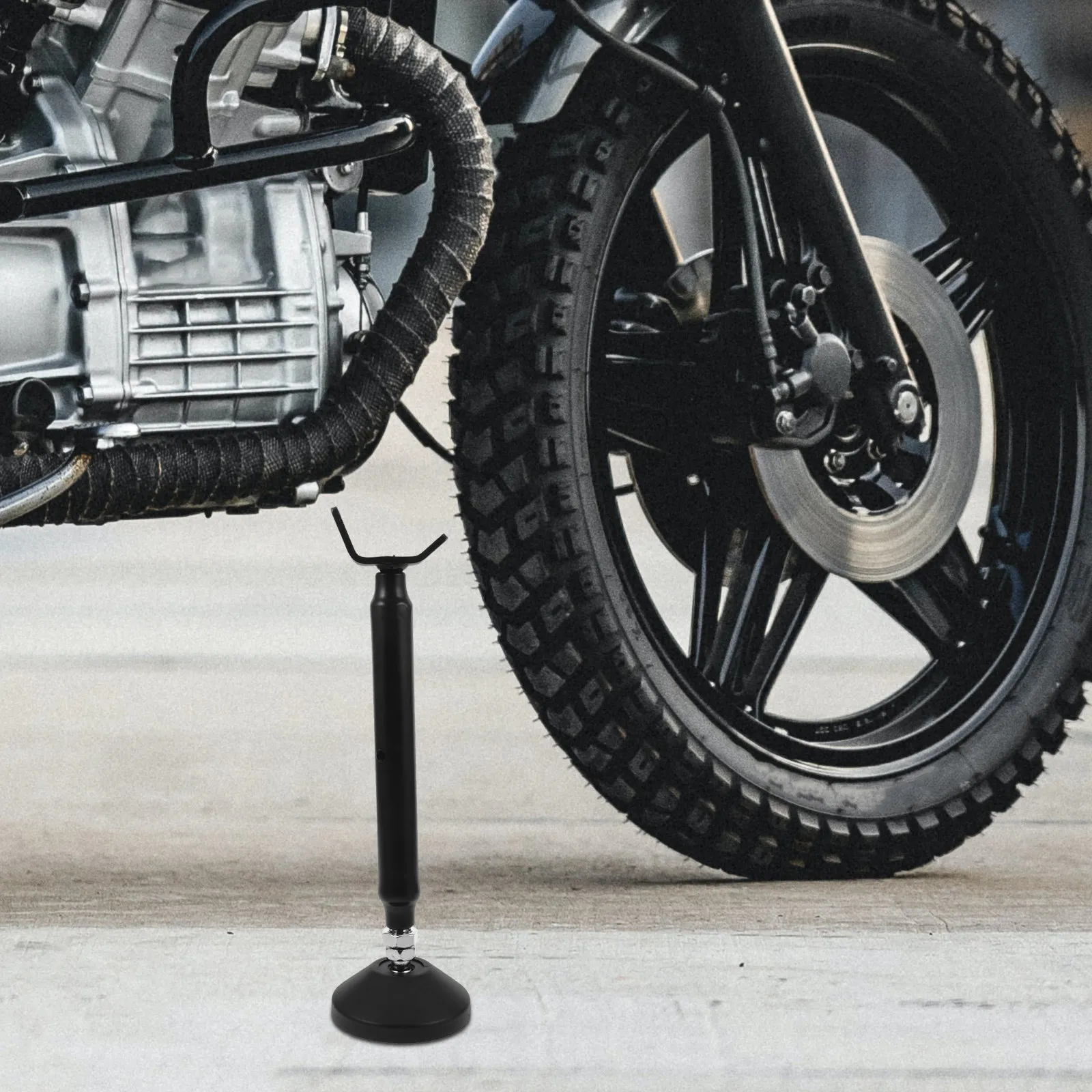 

Adjustable Motorcycle Lift Jack Heavy Duty Iron Portable Foldable Stand Ideal for Front Rear Wheel Maintenance Motorcycle Wheel