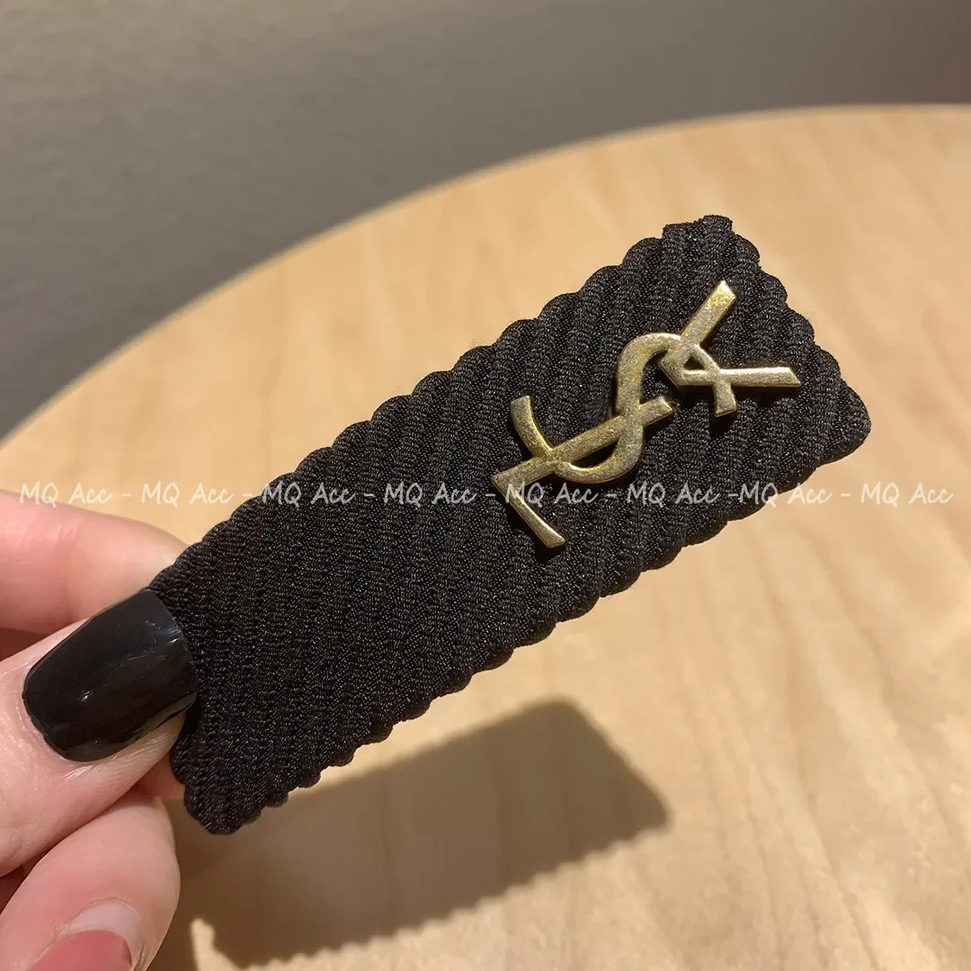 Diadema clásica francesa con letra Y, etiqueta de Metal, diadema de sarga ligera de lujo, diadema superior craneal alta de esponja fresca y dulce Retro