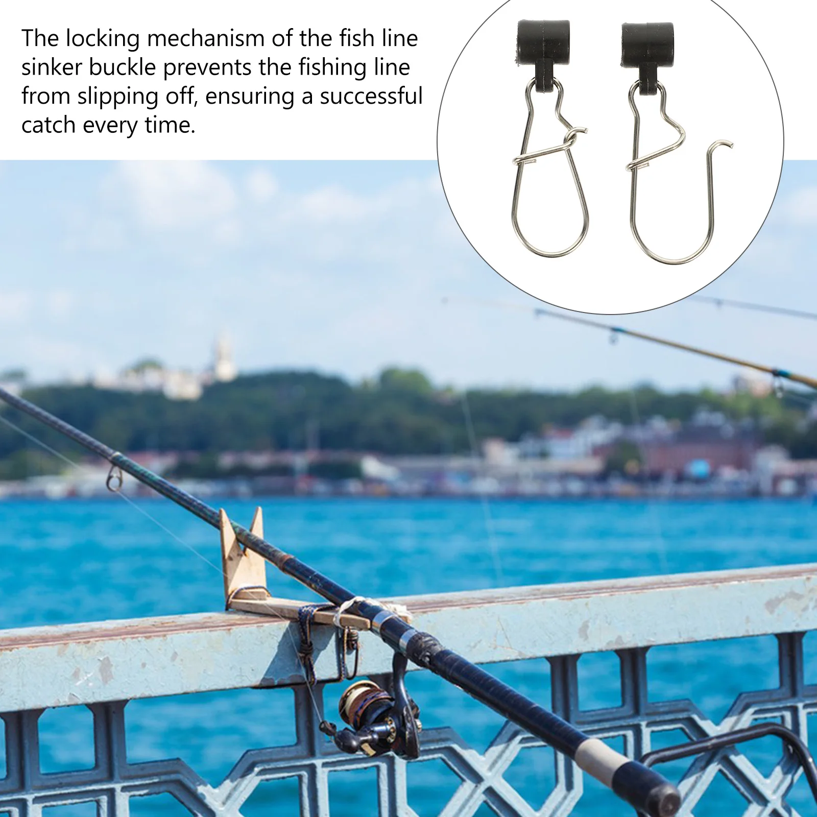 

25 Pcs Fishing Pin Connector Fishhook Slider Gear Buckle Snap Clip Metal Tackle Snaps