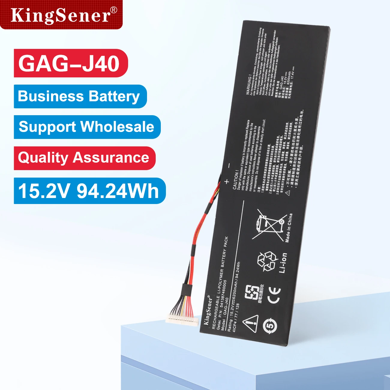 KingSener GAG-J40 Ersatzakku für Gigabyte Aorus X7 Dt V7 V8 V6 Aero 15 14 V7 14-W-CF2 15x 15w 14-P64WV6 P64Wv7-De325Tb 15.2V 6200mAh/94.24WH