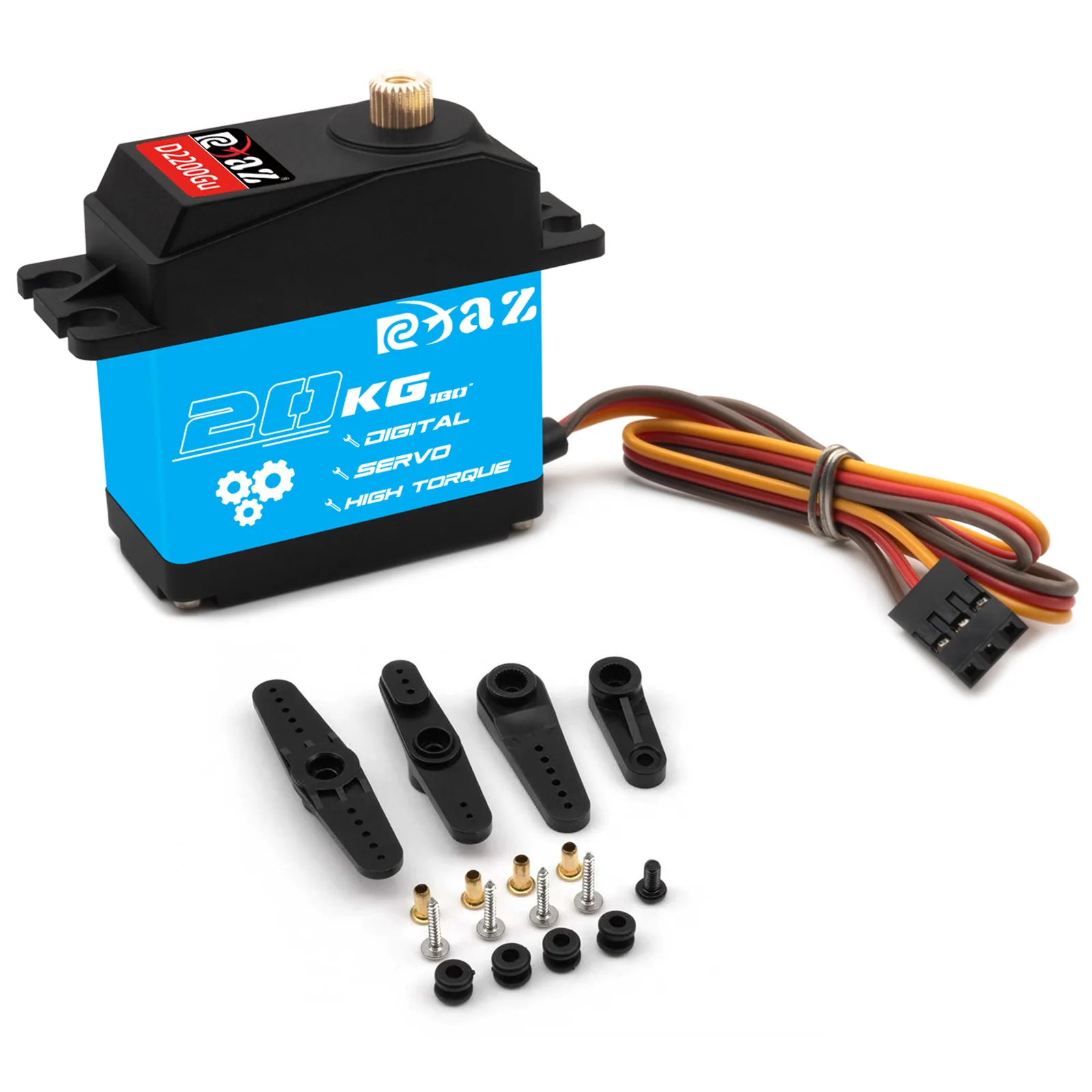 RC Servo Digitale Servomotoren mit Hohem Drehmoment Wasserdicht Metallgetriebe Servo für 1/8 1/10 RC Auto Boot Roboter Servo RC – Detail 5