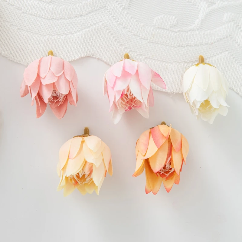 20/40 Pièces de Fleurs d'Ananas Artificielles en Soie, Ornements pour Scrapbooking, Broches, Vases, Décoration DIY, Produits de Photographie