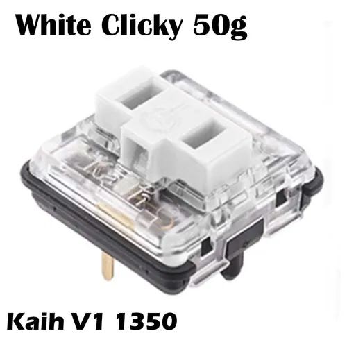 Imagen 2 del producto Kaih-Interruptor Choc de perfil bajo V1 1350, teclado Chocolate para teclado mecánico de perfil bajo, interruptor V1 blanco y marrón