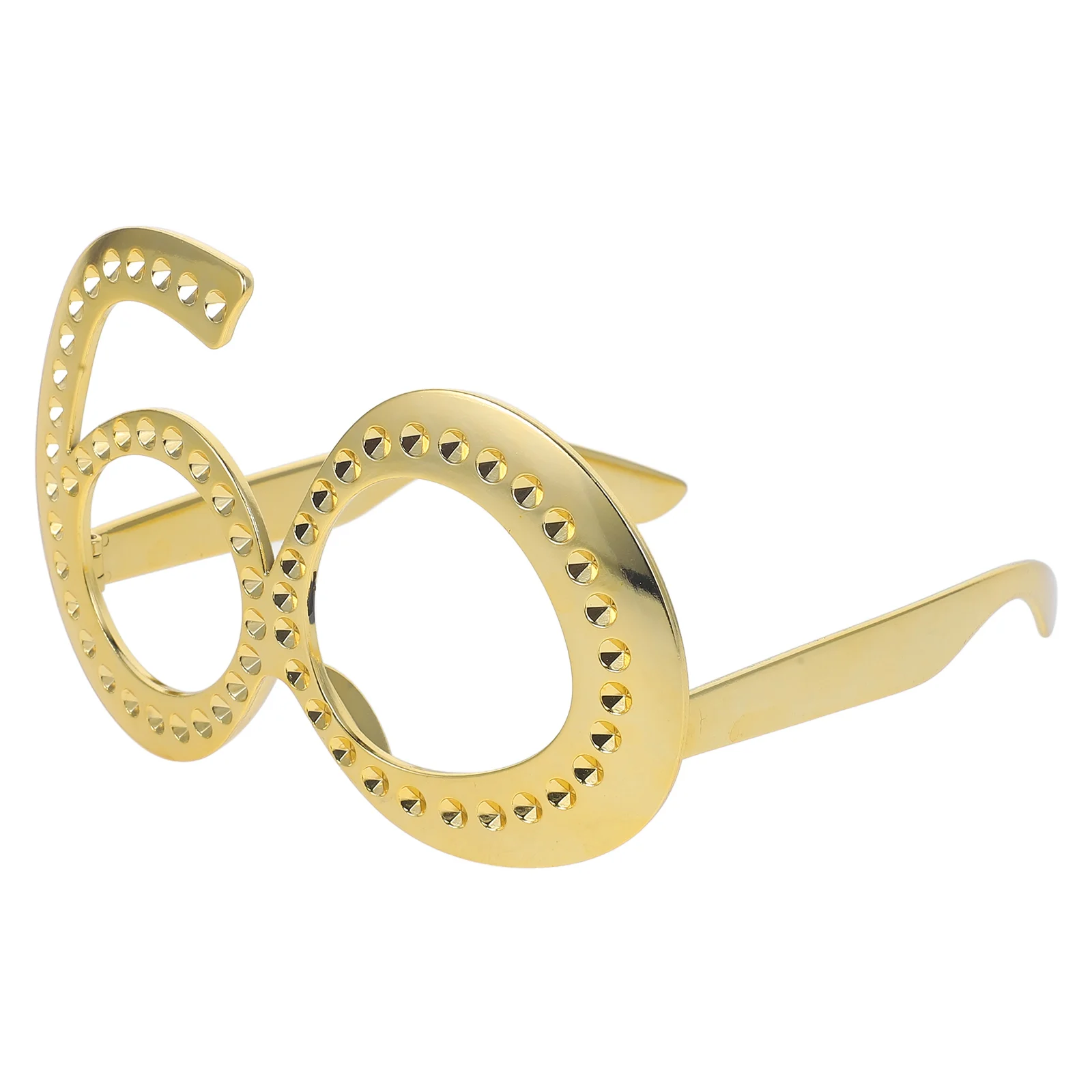 

60Th Birthday Party Photo Props Novelty Eyewear Birthday Eye Frame Supplies Number Frames Glitter Accent Adult Celebration Decor