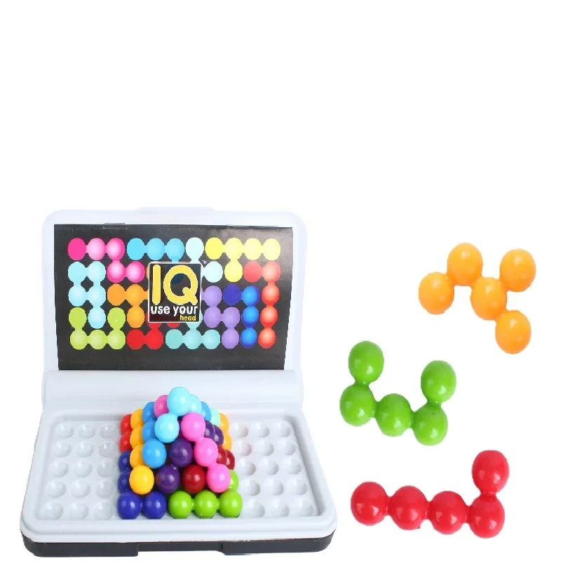 ألعاب مونتيسوري 120 تحديات ثلاثية الأبعاد لغز مجلس لعبة الكلاسيكية الهرم لوحة اللؤلؤ العقل المنطقي للأطفال الهرم الخرز الهدايا