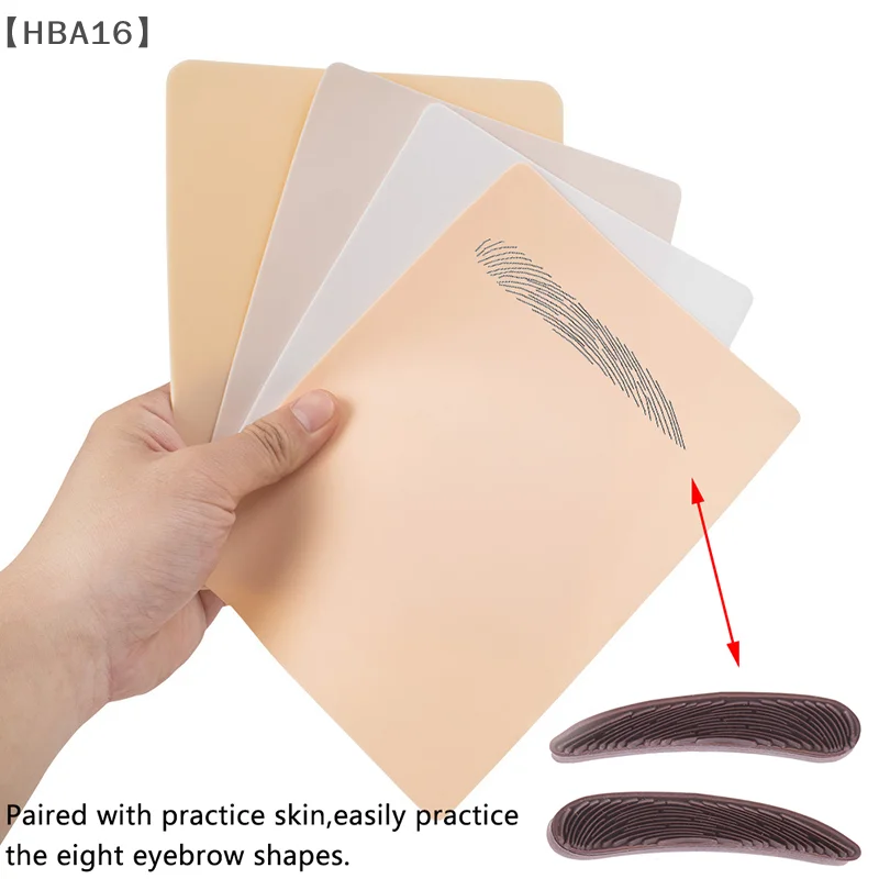 1Pairs Novice Line Practice Eyebrow Seal Eye Brow Stencil Ruler Positioning Stamp Beginner Tool Lazy Eyebrow Tattoo Set