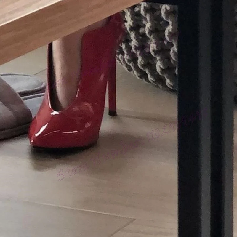 

Red Patent Leather Designer Pumps Patent Leather Pointed Toe Shoes for Women Stilettos High Heels Shoes 2025 Zapatos Para Mujere