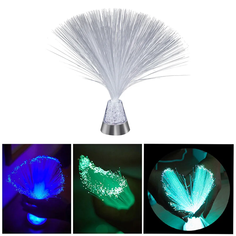 Color Changing LED Optical Fiber Light Starry Sky Holiday Light Battery Powered LED Night Light Atmosphere Lamp Wedding Decor