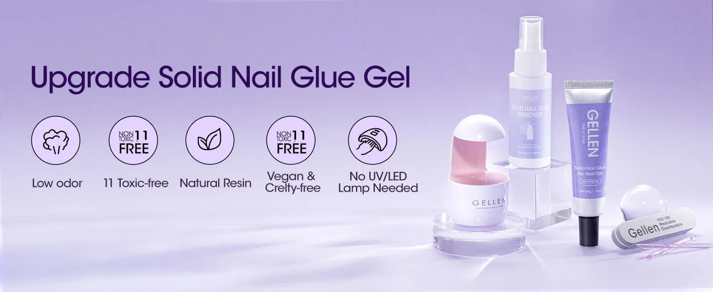 GELLEN 30g Polygel Nagelkleber Festes Gel-Klebeset Press-on-Nägel Entferner für Acryl-Nagelspitzen UV-LED-Lampe Heim- und Salon-Maniküre – Detail 1