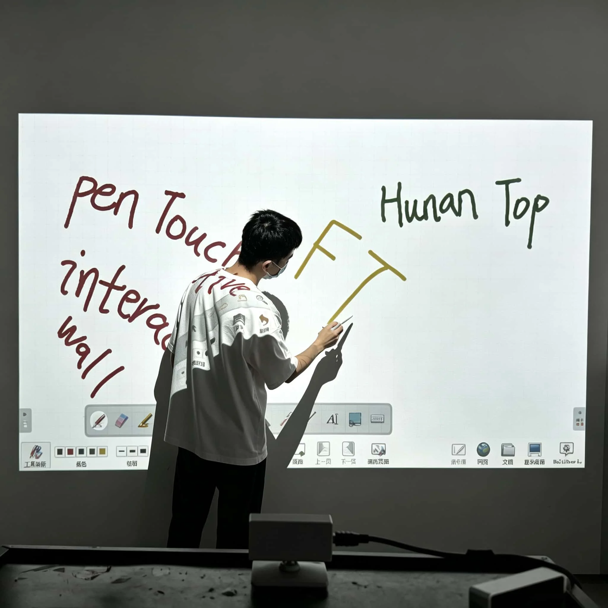 WEDIDIT Hugh Screen Supported Smart Board Digital Educational Interactive Whiteboard 55''-110'' LED Screen 40-Touch Points