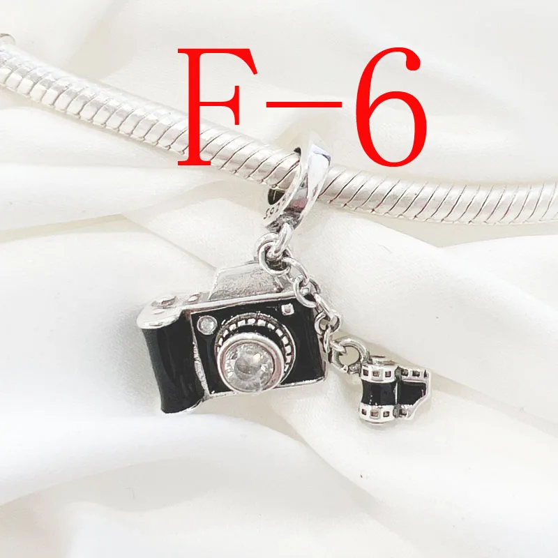 Sterling Blace European Camera Pendant Bead Fit Necklace Charms Silver 925 Original Bracelet Trinket DIY Women Jewelry