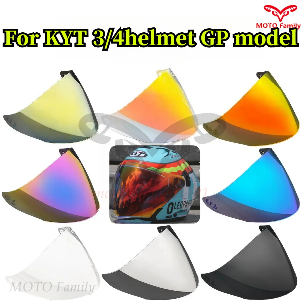 

Visors for KYT 3/4 Half Helmet GP Series Sun Protection Helmet Windshield Day Night Universal Motorcycle Helmet Accessories