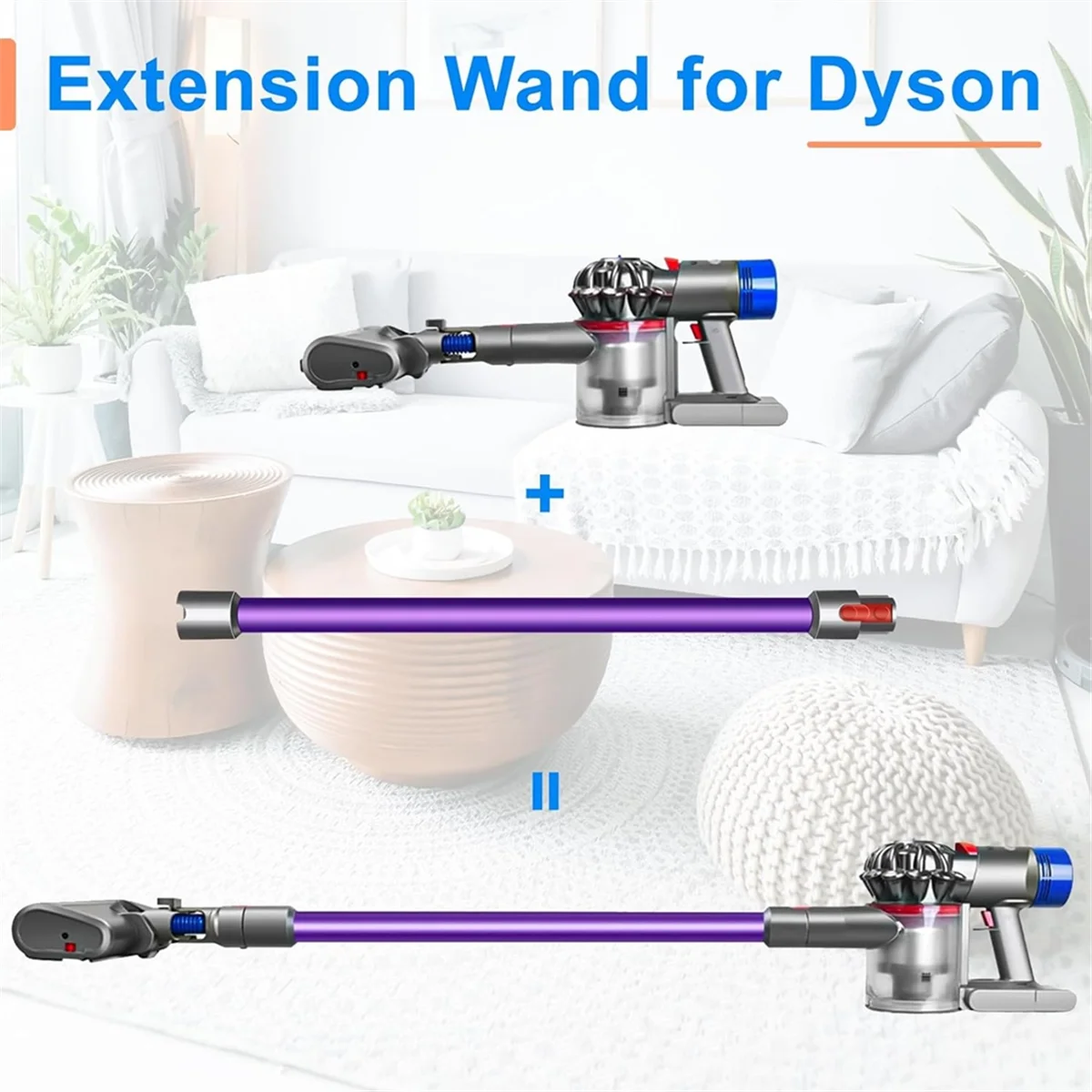 Tongkat ekstensi pembersih vakum Dyson V7 V8 V10 V11 V15 batang ekstensi lepas cepat tabung konduktif lurus C