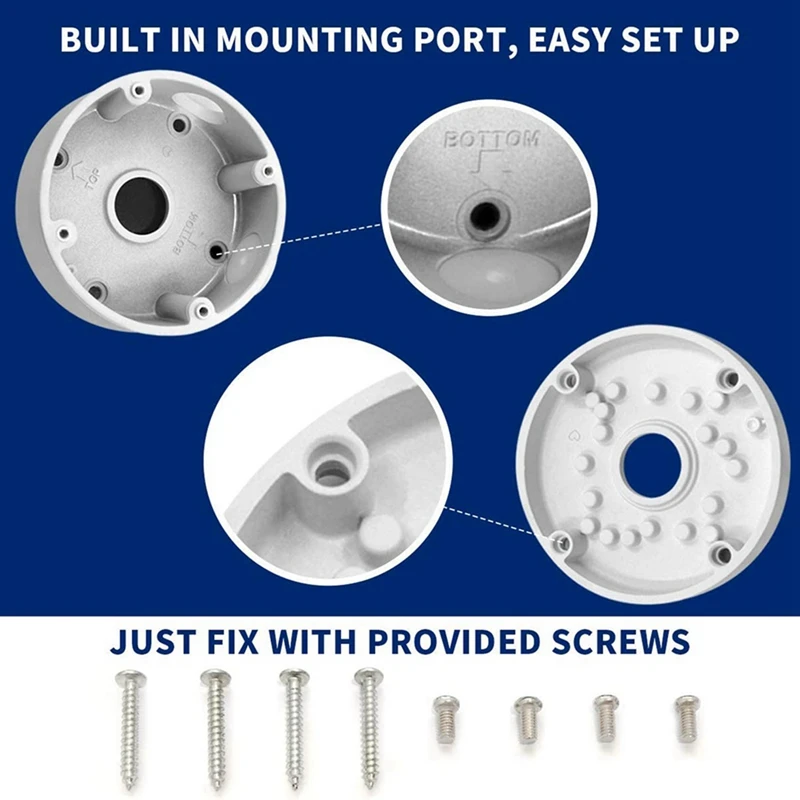 8X العالمي الأمن كاميرا صندوق وصلات جبل قوس ، في الهواء الطلق استخدام مقاوم للماء جدار سقف جبل كابل قاعدة صناديق