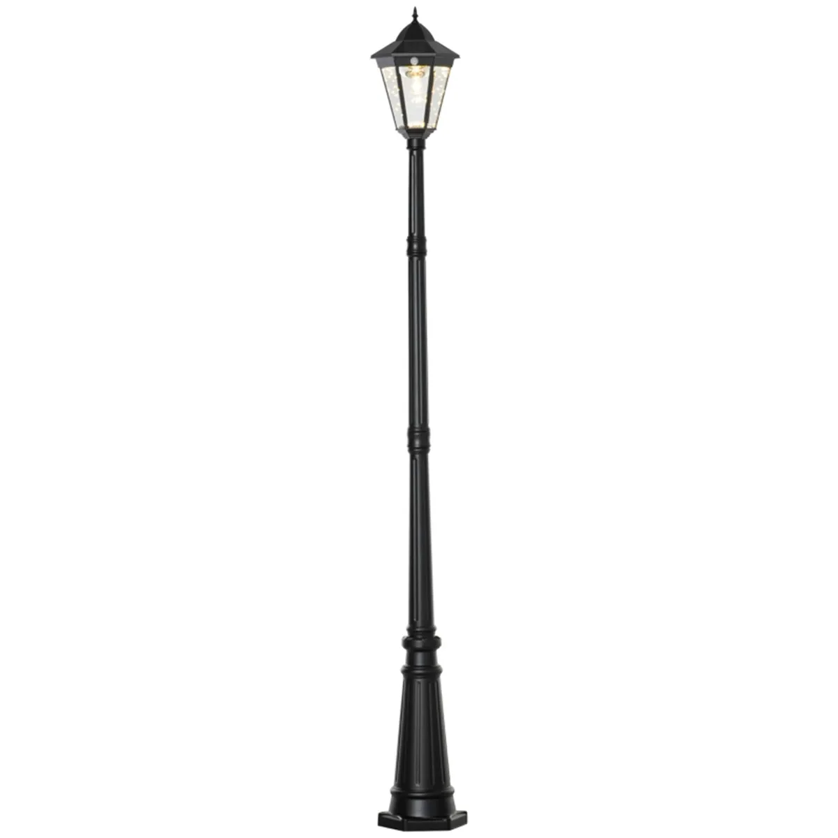 Solar powered European style courtyard street lights, outdoor lawn lights, outdoor waterproof high pole lights