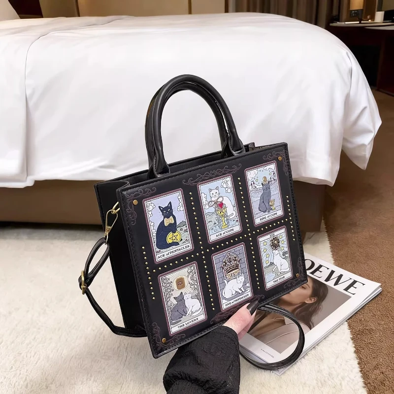 Dames Tarot Card Cat Print Han - Luxury Bags Edit recensie en prijs