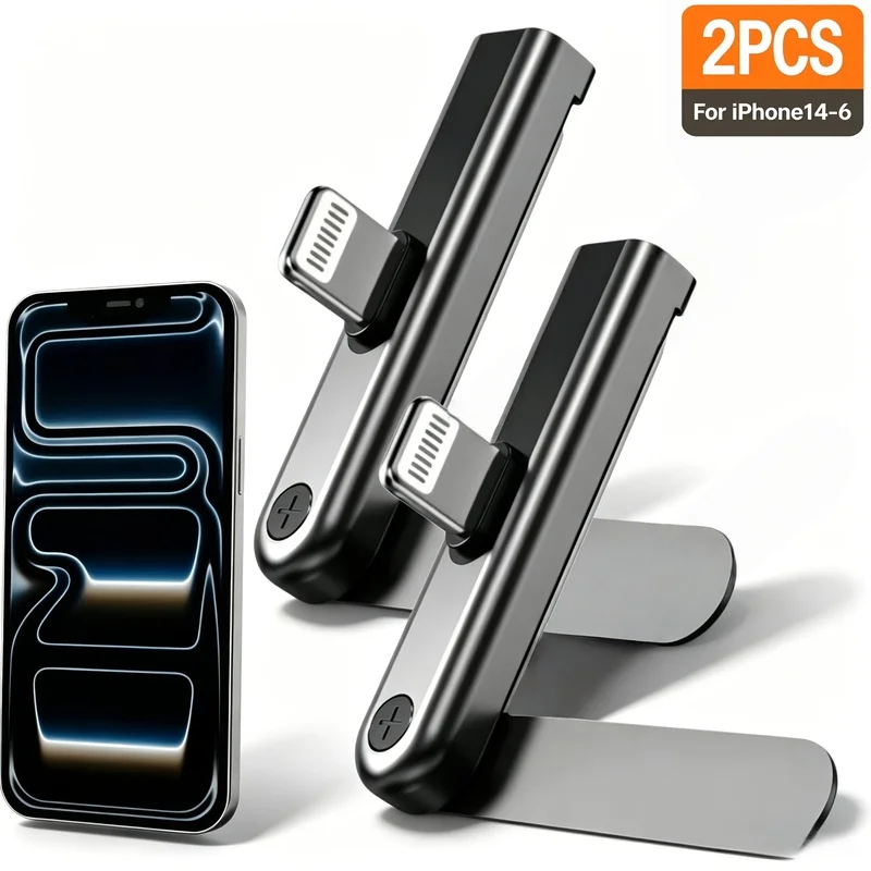 2item/3Pieces USB-C Turn Lightning Adapter 360° Right-Angle Charging Adapter, With Phone Holder