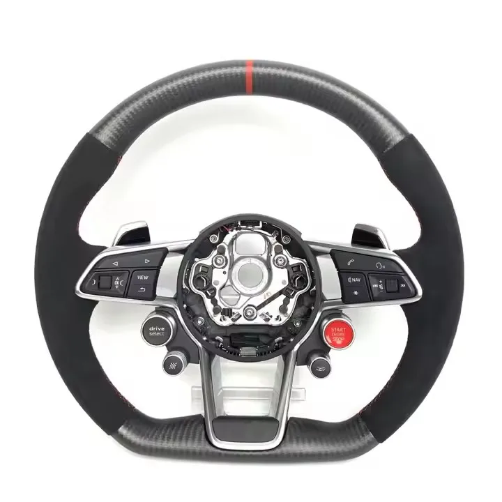 

For For Leather Sports Steering Wheel for Audi TT Q8 SQ8 A3 A4 A5 A6 Q7 A7 S3 S4 RS3 RS5 RS7 RS6 C8-3 Grip 40mm