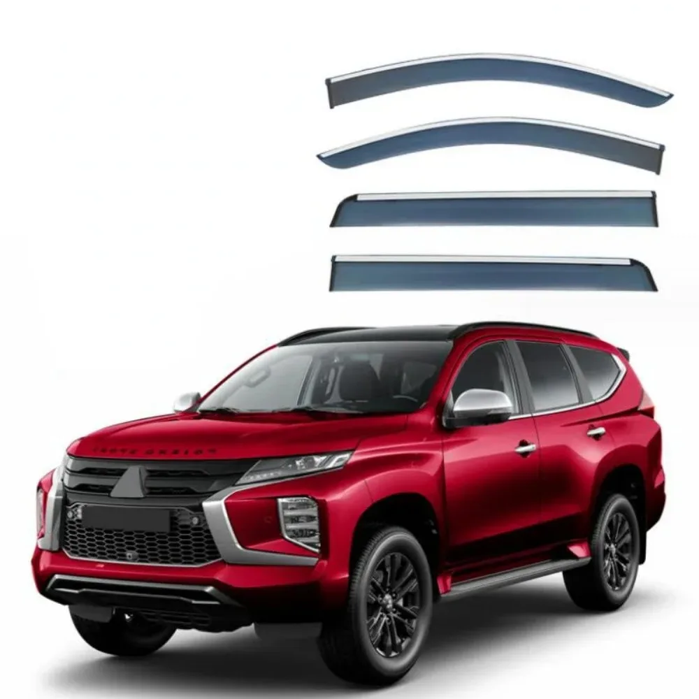 Window Visor Rain Exterior Part Body Kit Accessories For Mitsubishi Shogun Sport 1996 1997 1998 1999 2000 2001 2002 2003 2004-20