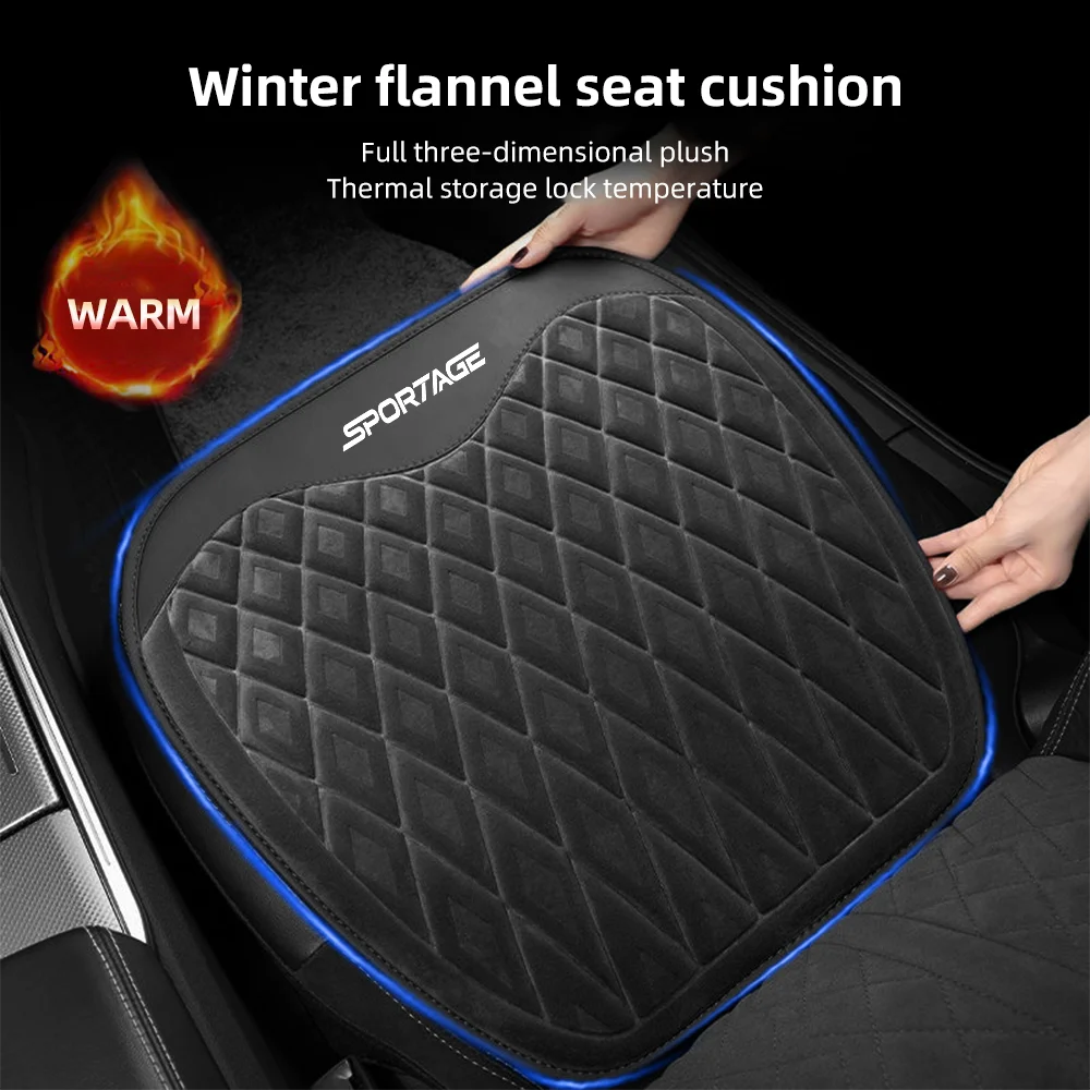 

Autumn and Winter Car Seat Cushion Flannel Plush Warm Soft Car Seat Cover For KIA Sportage 3 Nq5 2015 2014 Universal Chair Pad