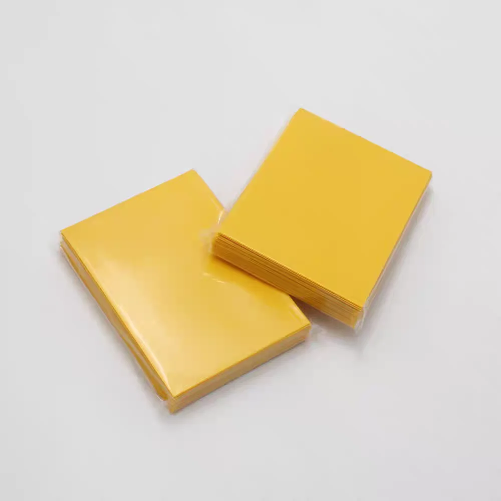 100 قطعة 62x89 مللي متر في نهاية المطاف الحرس حافظة بطاقات التداول اليابانية حجم الأكمام لامعة النهاية لا بطاقة YGO خالية من الأحماض البلاستيكية