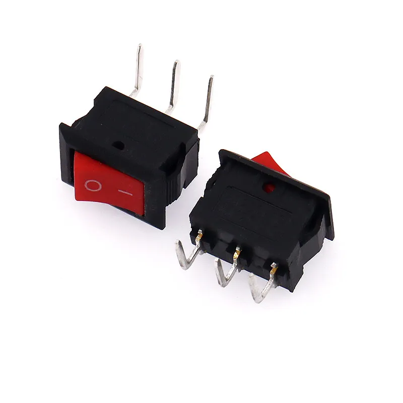 KCD11 ship type switch power switch micro switch 2/3feet 2/3gear opening 10*15MM bent foot 3A/250V