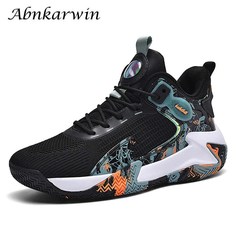 Summer Men Breathable Mesh Basketball Shoes High Top Sneakers Training Sport Shoes Big Size 47 48 Dropshipping