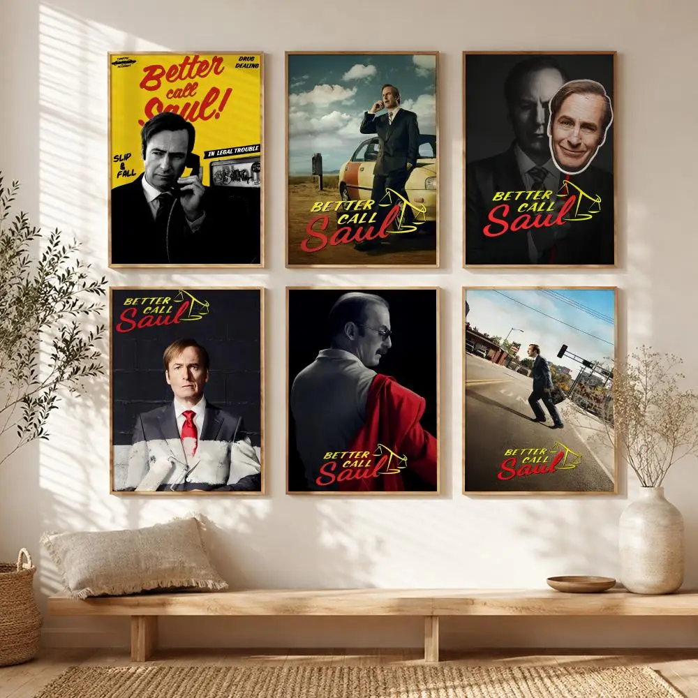 Crime Series B-Better Call Saul Poster All-match HD Waterproof Self-Adhesive Wall Art Sticker For Home Bedroom