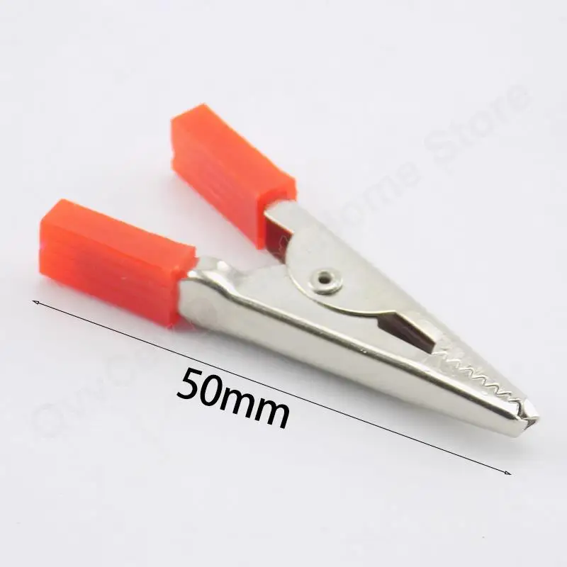 10pcs Red Black Alligator Clips Crocodile Terminal Test Electrical Battery Crocodile Clamp 35mm 50mm
