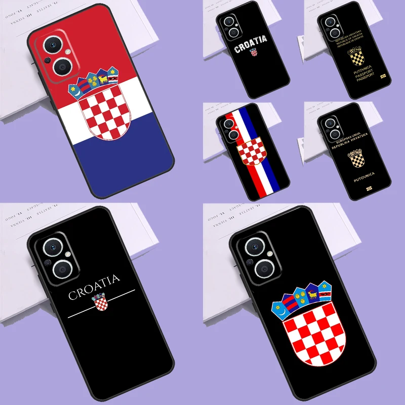 Croatia Passport Flag Case For OPPO Reno 4Z 2Z 5Z 8T 10 4 5 6 7 8 Lite OPPO Find X3 Neo X2 Lite X5 X6 Pro Cover